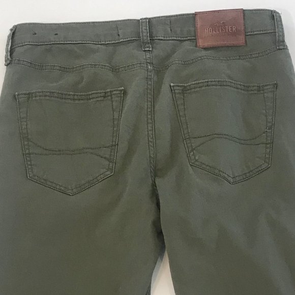 ( 3 for 20) - Hollister Olive Green Chino  W30 L30 - Picture 5 of 7